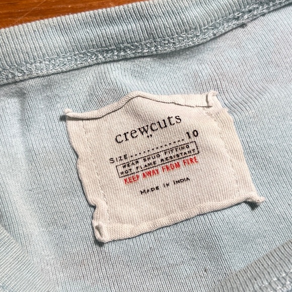 J. Crew Crewcuts Kids Lobsters Short Sleeve & Shorts Pajama Set Powder Blue 10 - Picture 2 of 2